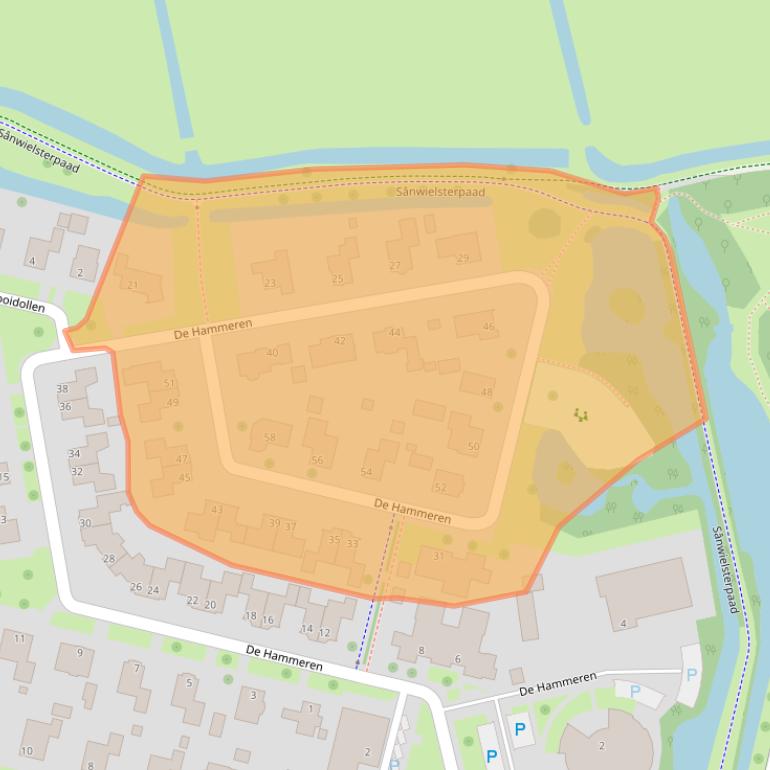 Kaart van postcodegebied 9291PC.
