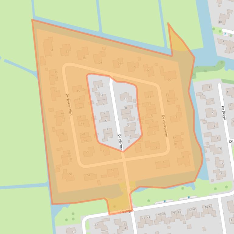 Kaart van postcodegebied 9291PR.