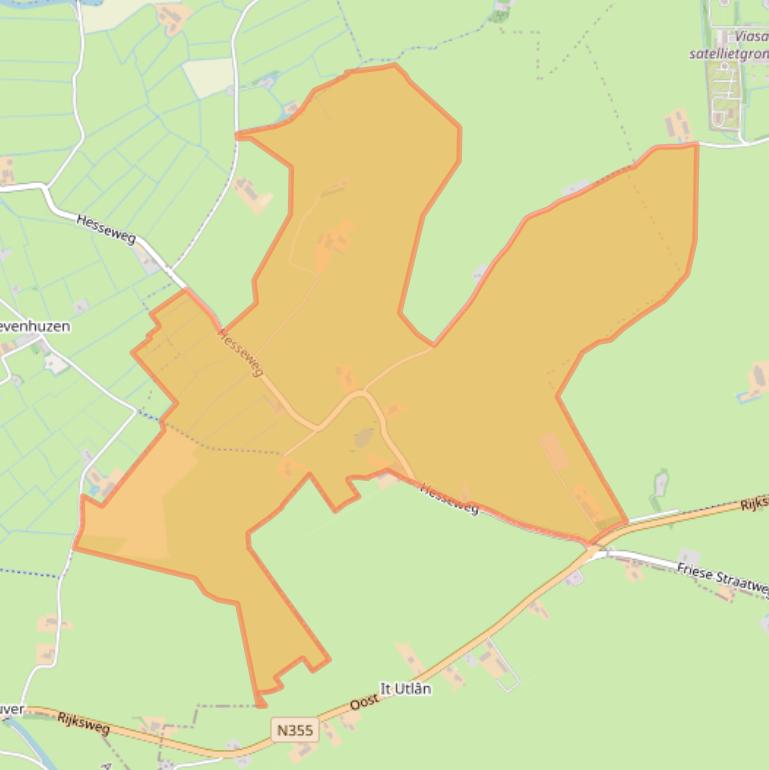 Kaart van postcodegebied 9292MH.