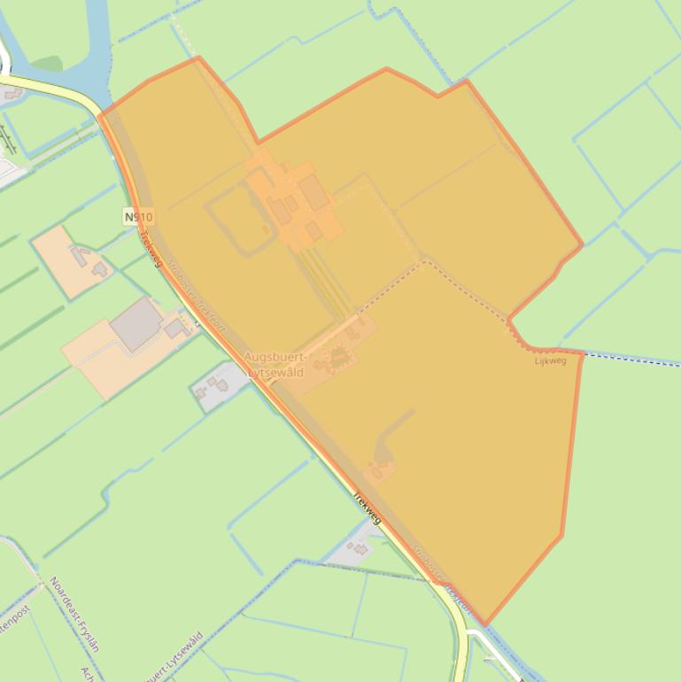 Kaart van postcodegebied 9292MN.