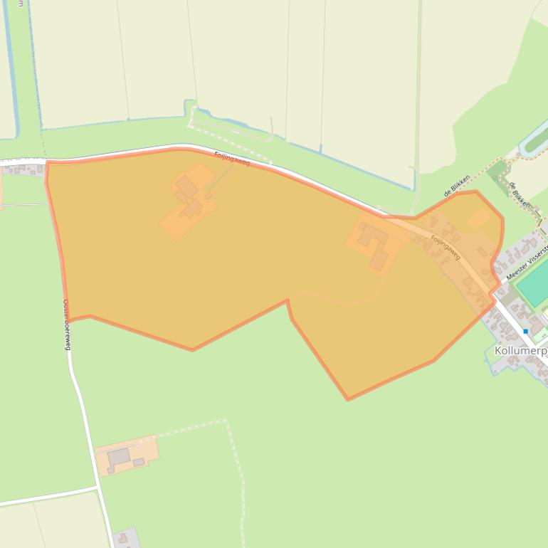 Kaart van postcodegebied 9293LK.