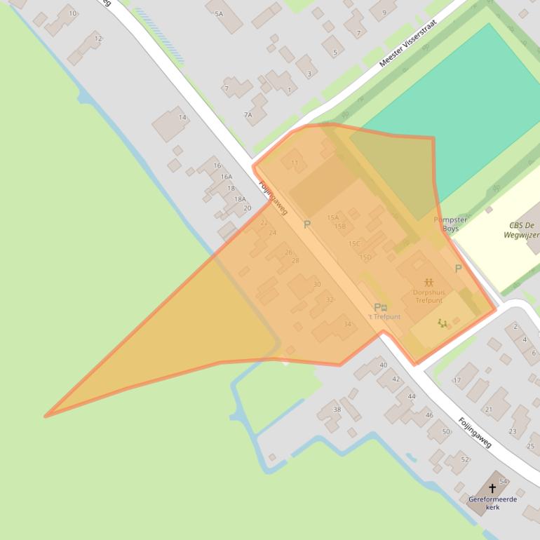 Kaart van postcodegebied 9293LL.