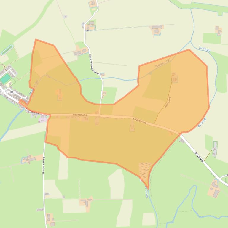 Kaart van postcodegebied 9293LR.