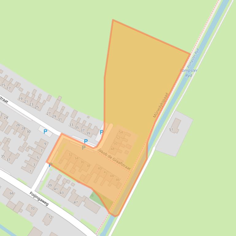 Kaart van postcodegebied 9293LV.