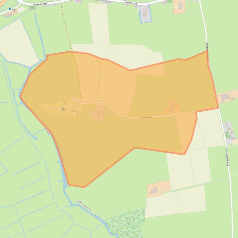 Kaart van postcodegebied 9293MC.