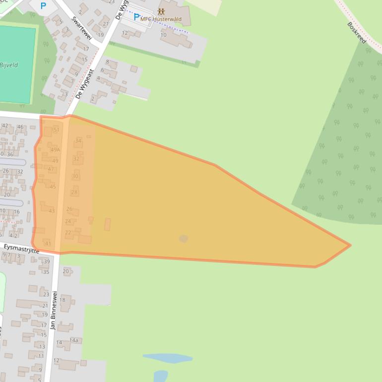 Kaart van postcodegebied 9294KK.