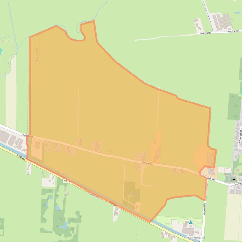 Kaart van postcodegebied 9294KV.