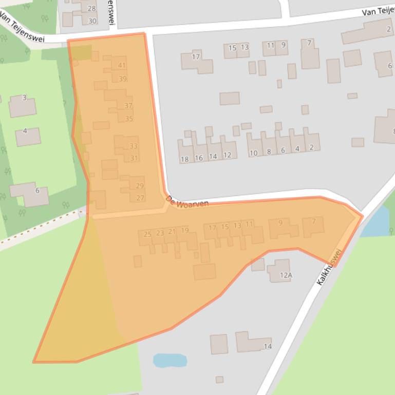 Kaart van postcodegebied 9295KK.