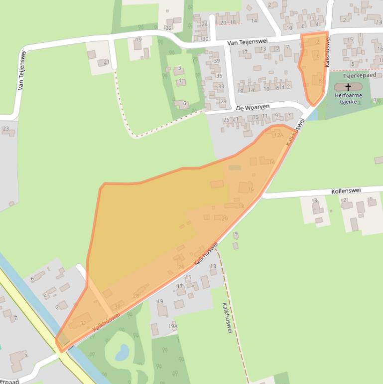Kaart van postcodegebied 9295KN.
