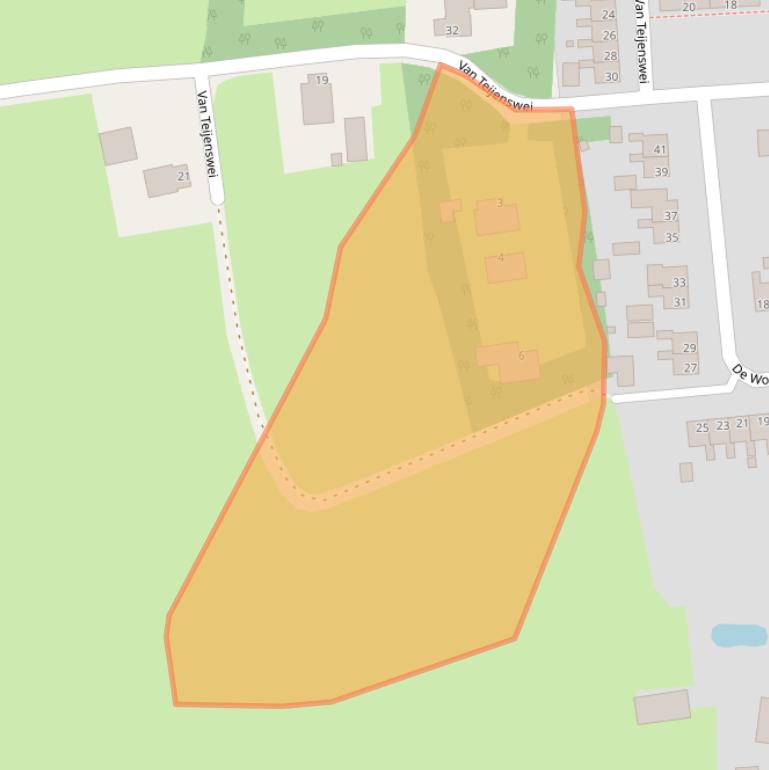 Kaart van postcodegebied 9295KX.
