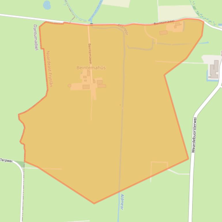 Kaart van postcodegebied 9295LD.