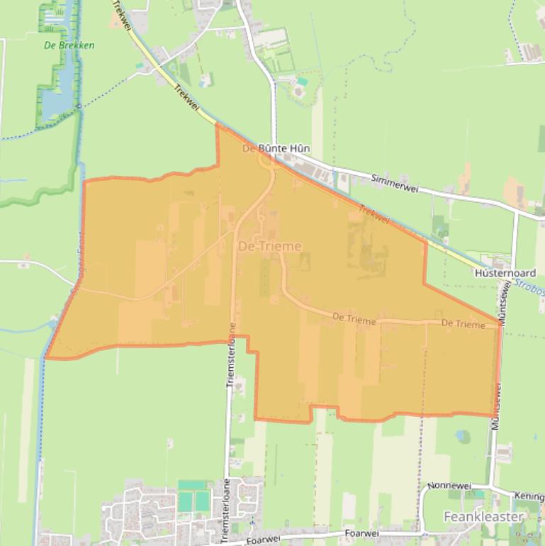 Kaart van postcodegebied 9296.