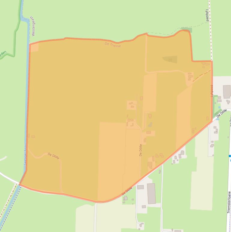 Kaart van postcodegebied 9296VC.