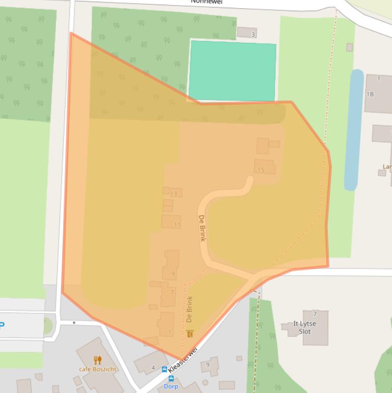 Kaart van postcodegebied 9297WT.