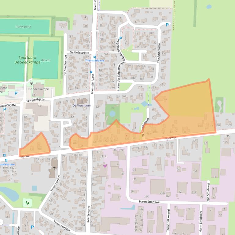 Kaart van postcodegebied 9298JM.