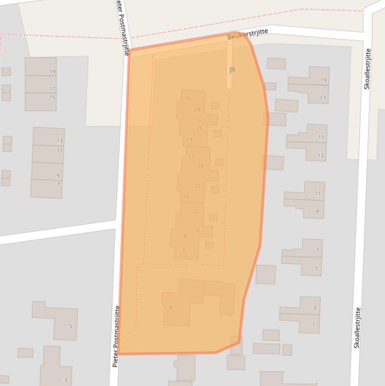 Kaart van postcodegebied 9298PB.