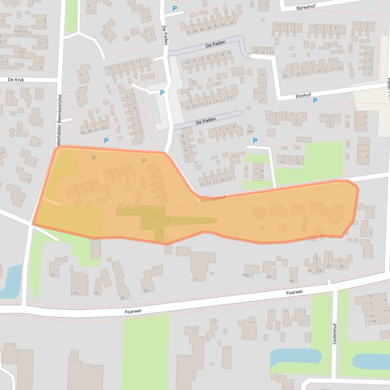 Kaart van postcodegebied 9298PC.