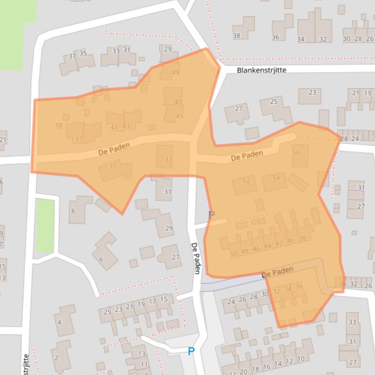 Kaart van postcodegebied 9298PJ.