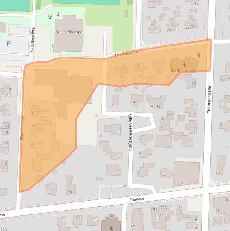 Kaart van postcodegebied 9298PT.
