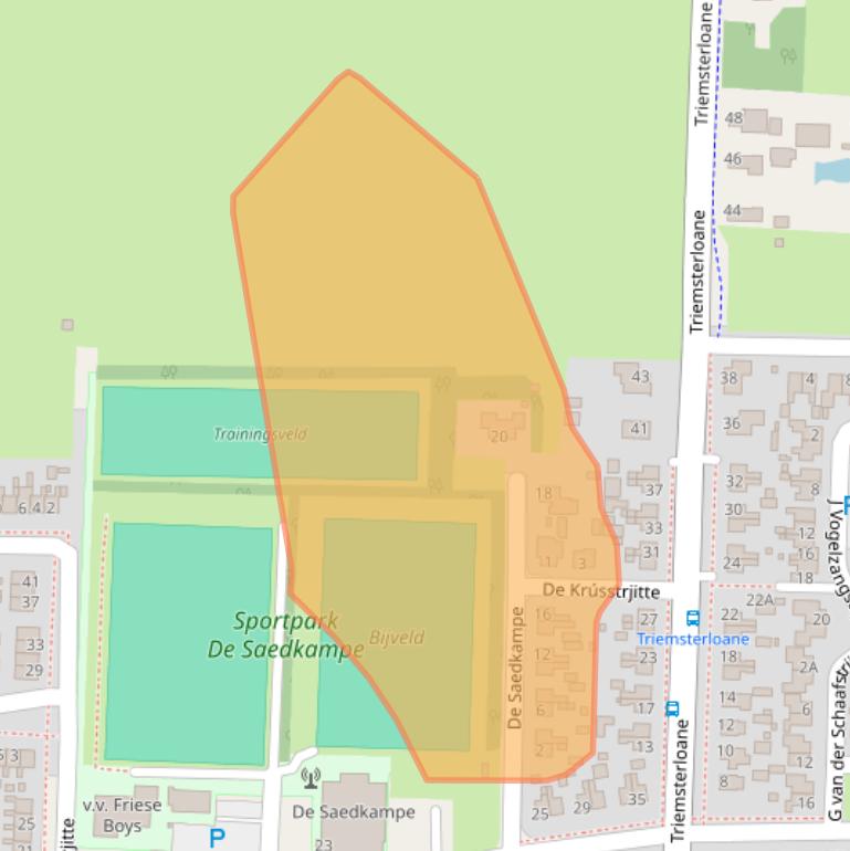 Kaart van postcodegebied 9298PV.