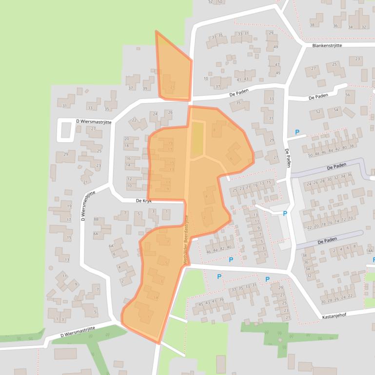 Kaart van postcodegebied 9298PW.