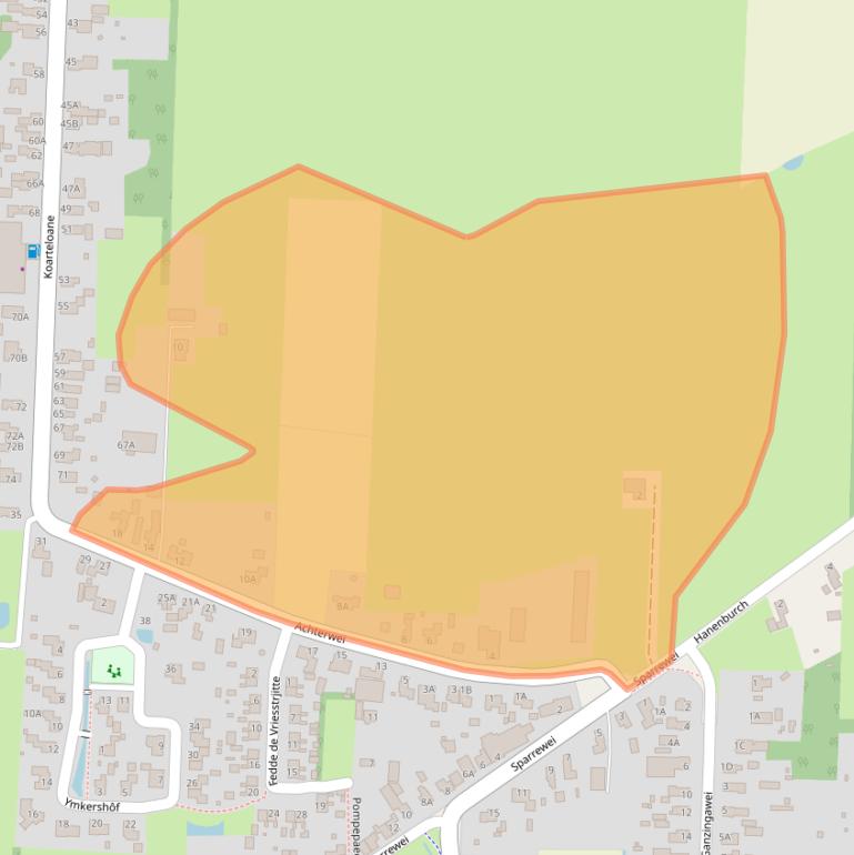 Kaart van postcodegebied 9298RM.