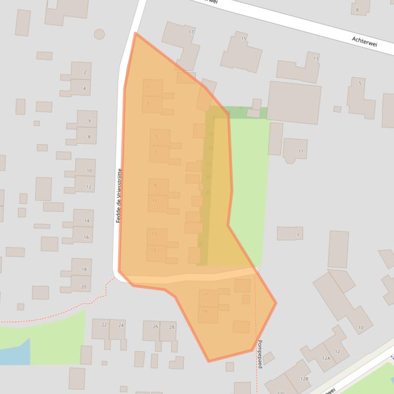 Kaart van postcodegebied 9298RN.