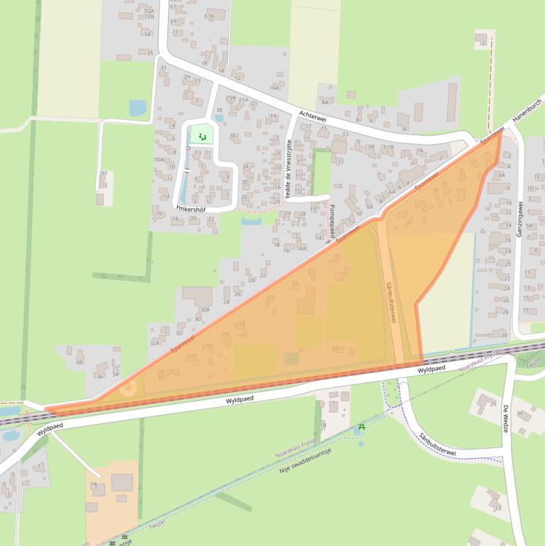 Kaart van postcodegebied 9298RR.