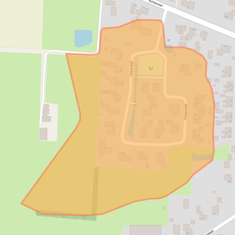 Kaart van postcodegebied 9298RW.