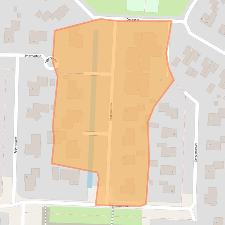 Kaart van postcodegebied 9298SC.