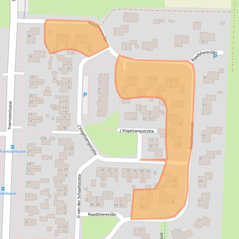 Kaart van postcodegebied 9298VJ.