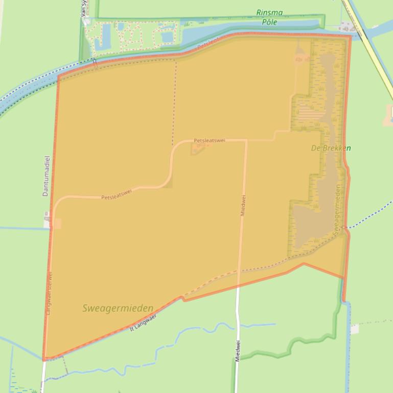 Kaart van postcodegebied 9298VX.