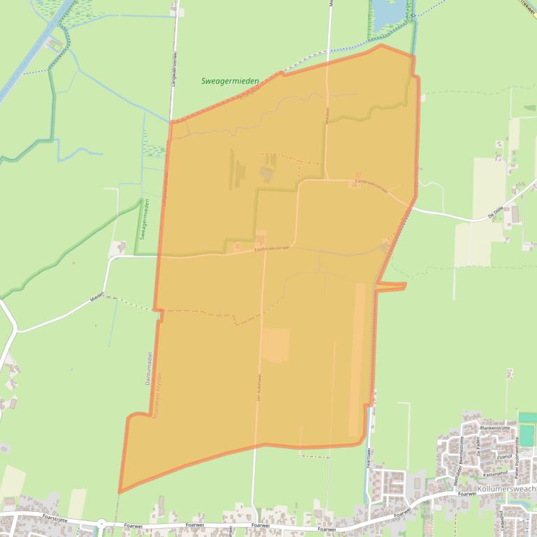 Kaart van postcodegebied 9298VZ.