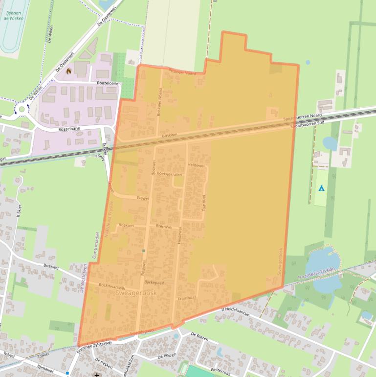 Kaart van postcodegebied 9299.