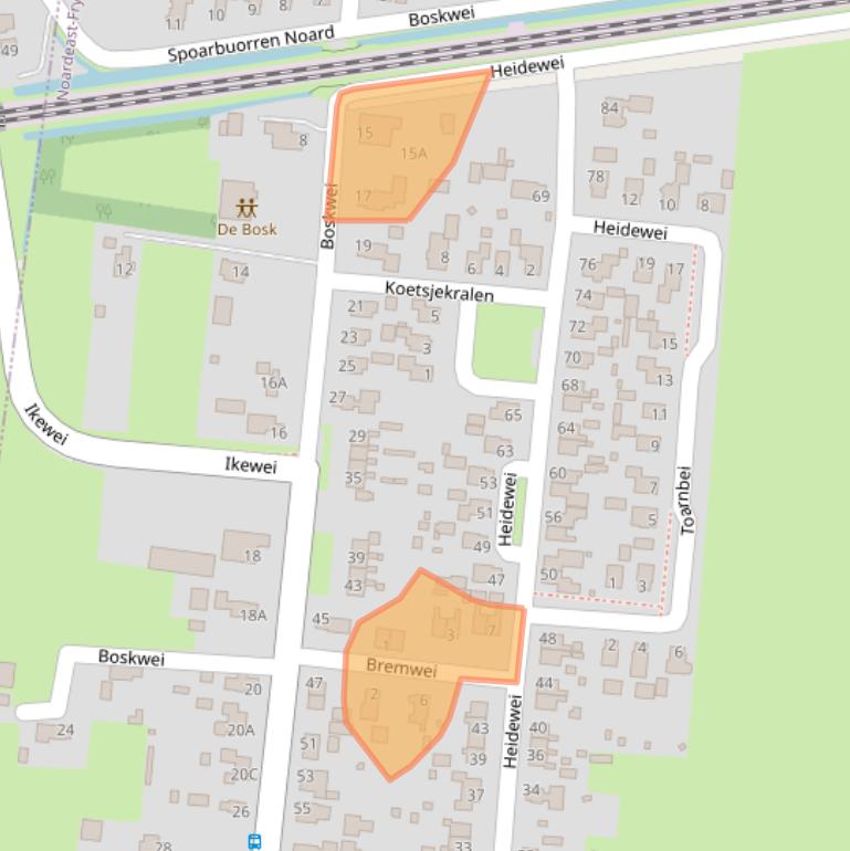 Kaart van postcodegebied 9299HR.