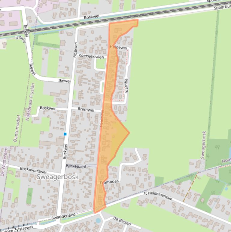 Kaart van postcodegebied 9299HZ.