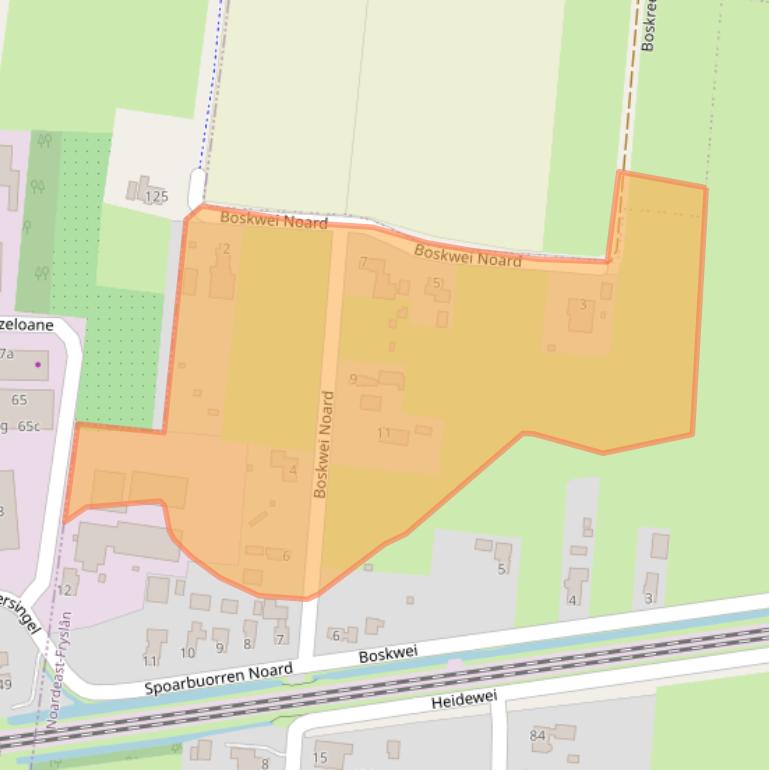 Kaart van postcodegebied 9299VC.