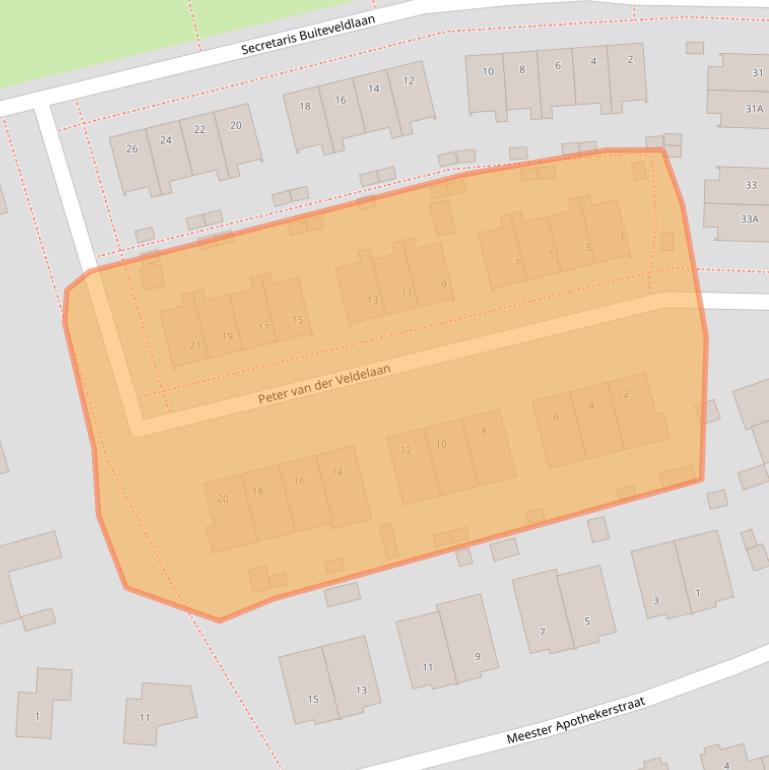 Kaart van postcodegebied 9301AM.