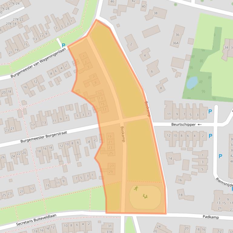 Kaart van postcodegebied 9301BG.