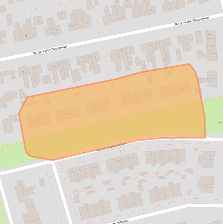 Kaart van postcodegebied 9301BM.