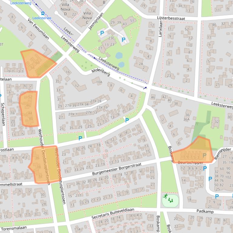 Kaart van postcodegebied 9301BX.