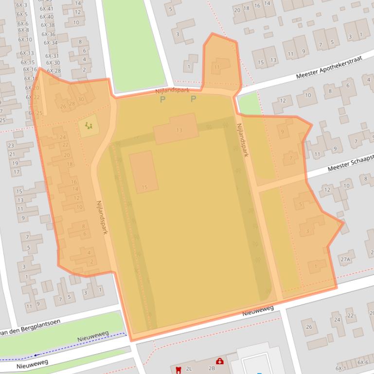 Kaart van postcodegebied 9301BZ.