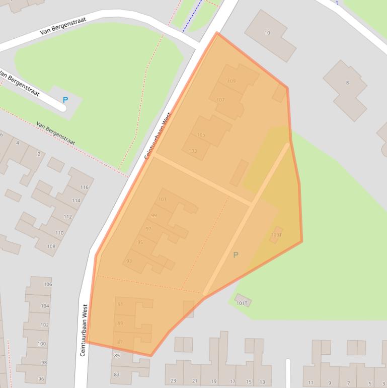 Kaart van postcodegebied 9301CR.