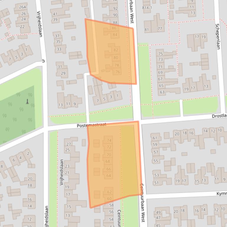 Kaart van postcodegebied 9301CV.