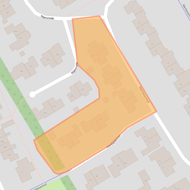 Kaart van postcodegebied 9301DA.