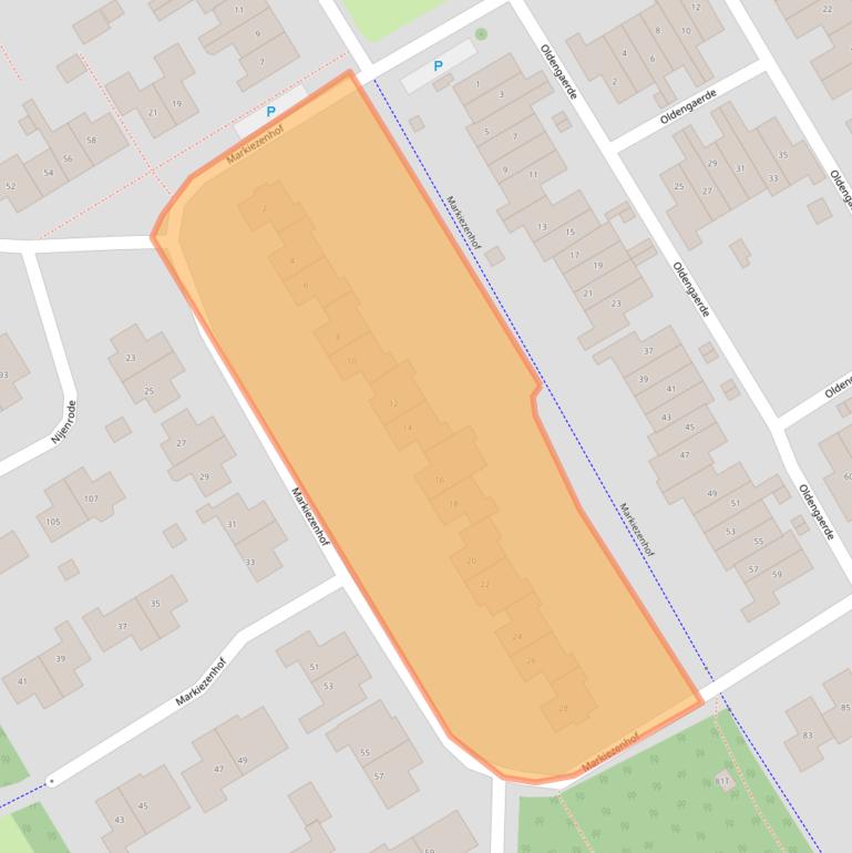 Kaart van postcodegebied 9301DD.