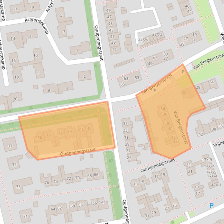 Kaart van postcodegebied 9301EJ.