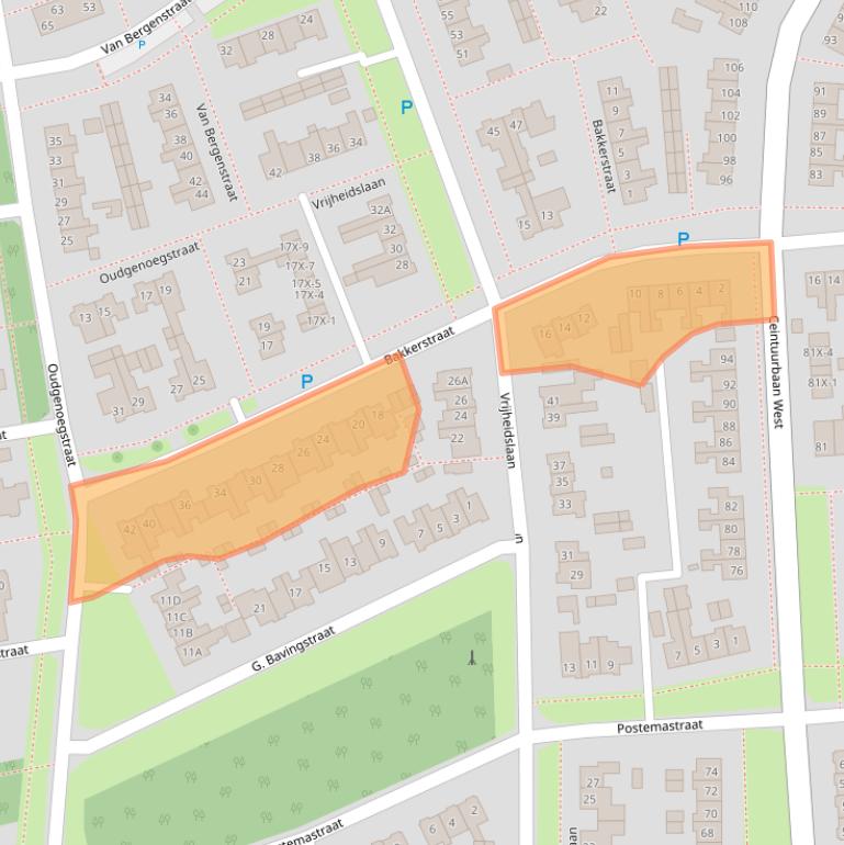 Kaart van postcodegebied 9301EL.