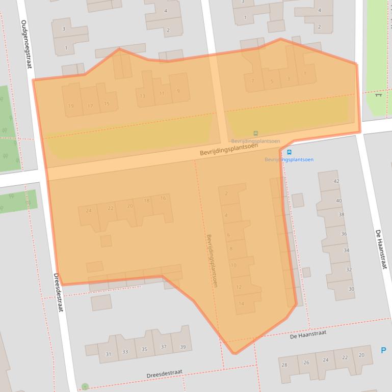 Kaart van postcodegebied 9301EW.