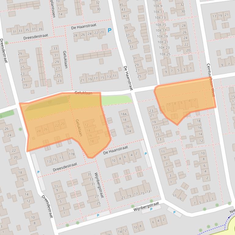 Kaart van postcodegebied 9301GJ.